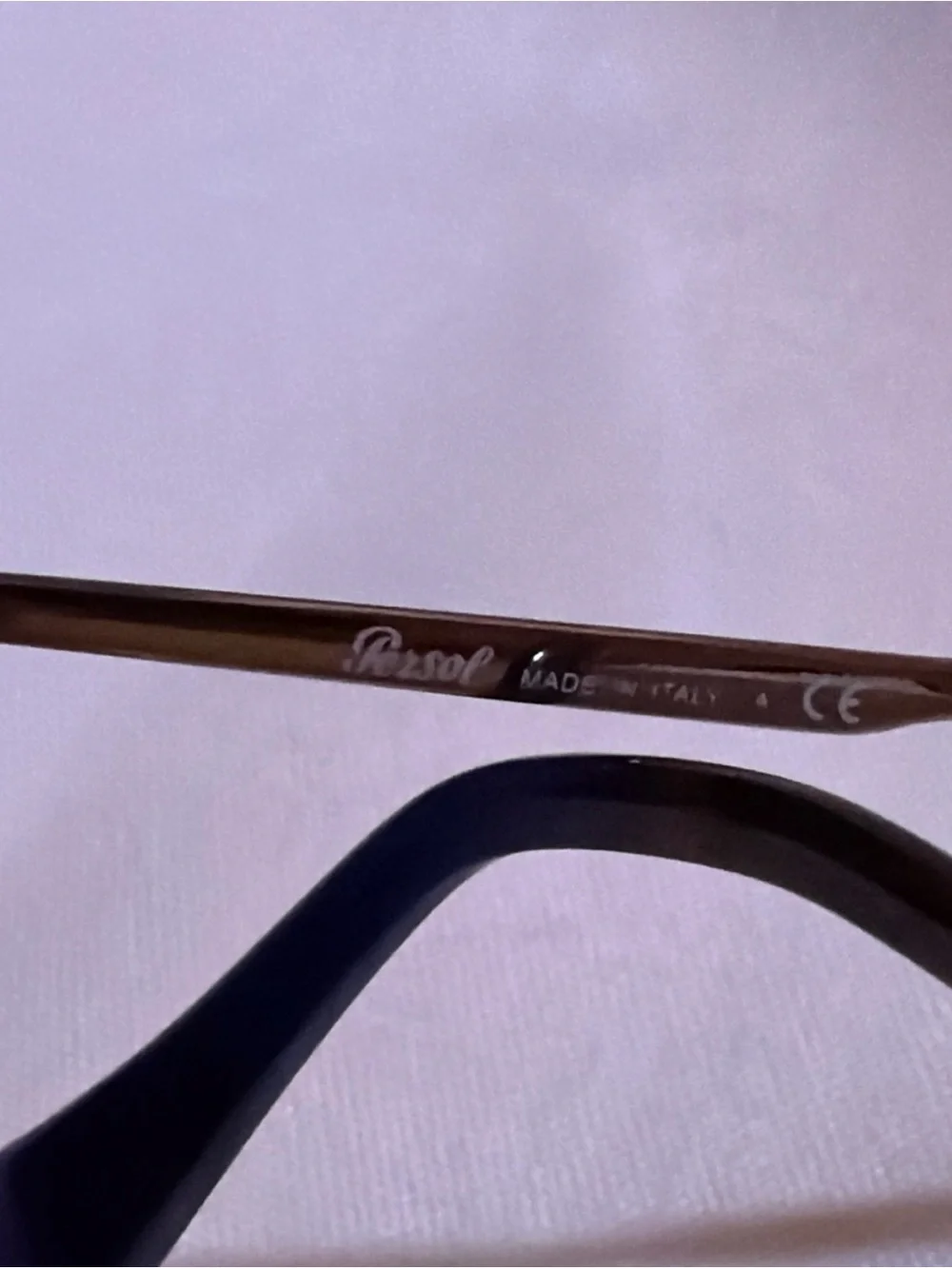 Persol PO7649S 1073/30 Pilot Sunglasses Blue Bronze Mirror 53-18 Italy